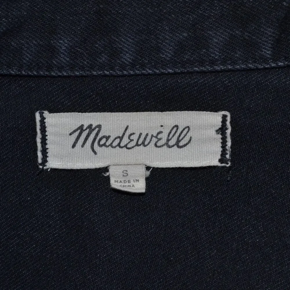 Madewell Black Denim Jean Trucker Jacket Size Small